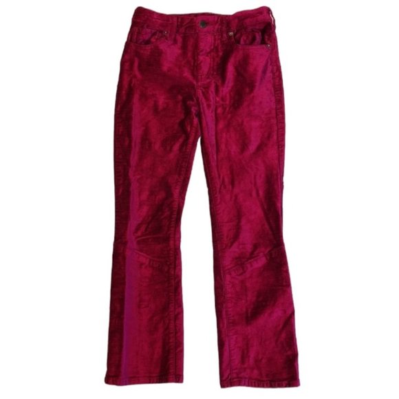 Free People Stretch Velour Crushed Velvet Crop Flare Pants Size 26 - Picture 3 of 11